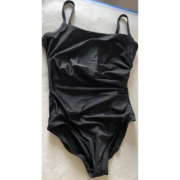 New  Miraclesuit One Piece Size 14 Rock Solid Starr Draped W/ Underwire - Picture 6 of 8